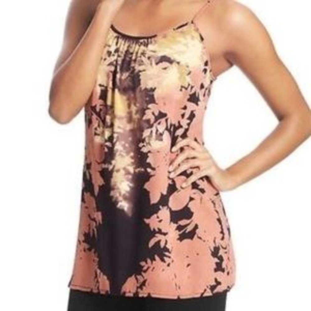 CAbi Pink Sunset Shadow Floral Cami Tank Style 553